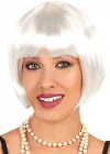 Beyaz Renk Parti Peruğu Kısa Küt Saç