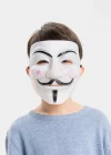 Beyaz Renk Pembe Yanaklı İthal V For Vendetta Maskesi