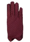 Bordo Renk Puanlı Çocuk Eldiveni