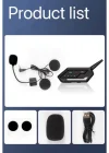 Bt62 Motosiklet Kask Kulaklığı Bluetooth Intercom 2 Intercom Bağlantılı