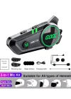 C50 2x Motosiklet Intercom Kask Kulaklık 1000 Mah Rgb Işıklı Çift Eşleşme
