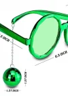 Disko Toplu Küpeli Parti Gözlüğü Yeşil Renk