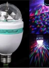 Döner Başlıklı Renkli Disko Ampul Priz Aparatı Hediyeli