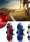 Fonksyonlu Bisiklet Arka Stop Uyarı İkaz Işığı Şarjlı 4 Modlu Lamba