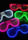 Glow Model Led Işıklı Parti Gözlüğü 3 Modlu 5 Renk 5 Adet