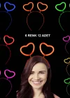 Glow Karanlıkta Yanan Fosforlu Kalp Taç 12 Adet