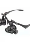 Gözlük Modeli 10x 15x 20x 25x Lens,2led Işıklı,büyüteç