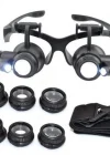Gözlük Modeli 10x 15x 20x 25x Lens,2led Işıklı,büyüteç