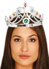 Gümüş Renk Plastik Prenses Tacı Kraliçe Tacı 60 Cm