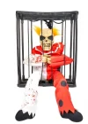 Hareketli Sesli Sensörlü Mahkum Joker İskelet Dekorasyon 22x27 Cm