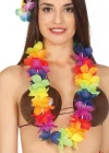 Hawaii Çiçekli Boyun Kolyesi - Renkli Tropikal Parti Leisi
