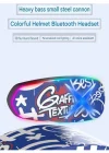Helmet Graffiti Motor Kask Kulaklık Rgb Modlu Su Geçirmez 6.0 Bluetooth Intercom Yenı Model