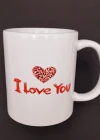 I Love You Baskılı Bardak