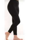 Kadın Siyah Termal Tayt İçi Şardonlu