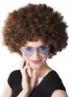 Kahve Renk Kıvırcık Afro Bonus Peruk