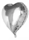 Kalp Balon Folyo Gümüş 60 Cm 24 İnç