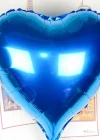 Kalp Uçan Balon Folyo Mavi 80 Cm 32 İnç