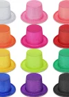 Karışık Renk Simli Silindir Parti Şapkaları (12 Adet)