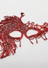 Kırmızı Dantel Masquerade Maskesi 4 No