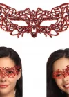 Kırmızı Dantel Masquerade Maskesi 9 No