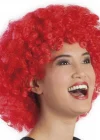 Kırmızı Renk Kıvırcık Afro Bonus Peruk