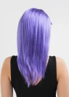 Lila Renk Uzun Düz Parti Peruğu