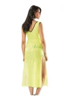 Limon Sarısı Dantel Gecelik - 213