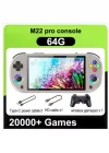 M22 Pro Retro Oyun Konsolu 5.0 ’’ıps Ekran Dahili 20000+ Oyun Emülatörleri Rgb Led Joystick