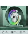 Masaüstü Vantilatör Usb Şarjlı Rgb Led Işıklı 3 Kademeli 180° Ayarlanabilir Soğutucu Fan Yeşil