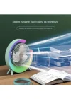 Masaüstü Vantilatör Usb Şarjlı Rgb Led Işıklı 3 Kademeli 180° Ayarlanabilir Soğutucu Fan Yeşil
