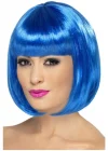 Mavi Renk Parti Peruğu Kısa Küt Saç