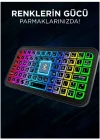 Mini Klavye Smarttv Işıklı Bluetooth Kablosuz Televizyon Ps3 Dizüstü Tabletler Ve Telefonlar İçin