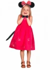 Minnie Mouse Kostüm Seti Taç Kuyruk Papyon Gösteri Seti