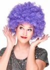 Mor Renk Kıvırcık Afro Bonus Peruk Parti Peruğu