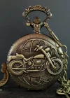 Motor Tasarımlı Köstekli Antika Saat