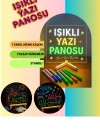 Neon Işıklı 7 Renk Işık Boyama Kalemli Led Resim Panosu Boyama Tahtası Kalemleri 20 X 20