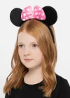 Pembe Fiyonklu Minnie Mouse Tacı Mini Kulak