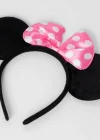 Pembe Fiyonklu Minnie Mouse Tacı Mini Kulak
