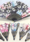 Plastik Çiçek Desenli Yelpaze Alk3571