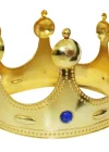Plastik Kral Tacı Altın Renk Çocuk Boy