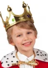 Plastik Kral Tacı Altın Renk Çocuk Boy