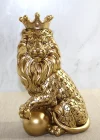 Polyester Dekoratif Taçlı Aslan Figürü Alk2574
