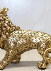 Polyester Dekoratif Taçlı Aslan Figürü Alk2576