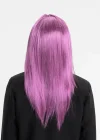 Rose Pembe Renk Düz Kesim Uzun Parti Peruğu Takma Saç
