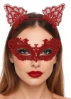 Şık Kırmızı Dantel Maske Ve Taç Seti 5 No – Maskeli Balo  Özel Etkinlikler