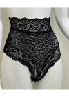Siyah Dantelli Yüksek Bel Külot Venüs-k1013