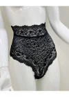 Siyah Dantelli Yüksek Bel Külot Venüs-k1013