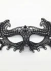 Siyah Renk Dantel Kesim Dantel İşlemeli Balo Parti Maskesi 4 No