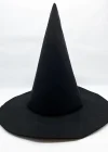 Siyah Renk Keçe Cadı Şapkası 35x38 Cm