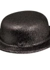 Siyah Renk Yuvarlak Simli Plastik Parti Şapkası
